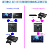 HDCP 3D-UHD 4K Bi Direction HDMI 2.0 Switch Switcher Splitter Hub Selector Kit
