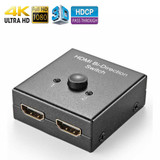 HDCP 3D-UHD 4K Bi Direction HDMI 2.0 Switch Switcher Splitter Hub Selector Kit