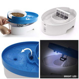 Pet Water Fountain For Cat Dog Automatic Food Bowl Dish Feeder Dispenser 3 in 1