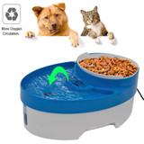 Pet Water Fountain For Cat Dog Automatic Food Bowl Dish Feeder Dispenser 3 in 1