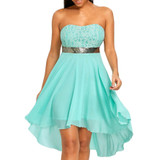 Strapless Mini Chiffon Dress