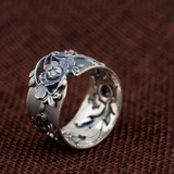 Vintage Flower Ring (999 silver)