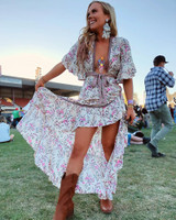 For Sexy Floral Print Dress