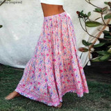 Slit Elastic Waist Skirt