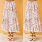 Floral Boho Waist Printed Skirt
