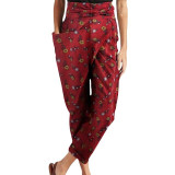 Boho Waist High Harem Casual Pants