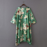 Chiffon Kimono Floral Leopard Print