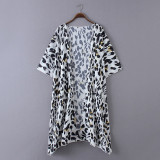 Chiffon Kimono Floral Leopard Print
