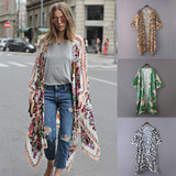 Chiffon Kimono Floral Leopard Print