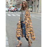 Chiffon Kimono Floral Leopard Print