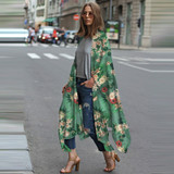 Chiffon Kimono Floral Leopard Print