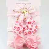 3pcs Chiffon Flower Headband Girls Hair accessories