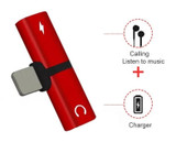 2 In 1 Headphone/Charging Cable Adapter for  iPhone