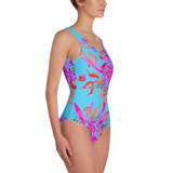 Painted Floral One-Piece Swimsuit