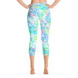 Tropical Ocean Yoga Cut Capri Leggings Tropical Ocean Yoga Cut Capri Leggings
