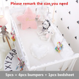 Cotton Baby Bedding Set Newborn Baby Crib Bedding Set for Girls Boys