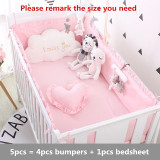 Cotton Baby Bedding Set Newborn Baby Crib Bedding Set for Girls Boys