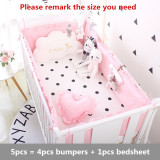 Cotton Baby Bedding Set Newborn Baby Crib Bedding Set for Girls Boys