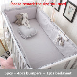 Cotton Baby Bedding Set Newborn Baby Crib Bedding Set for Girls Boys