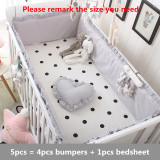 Cotton Baby Bedding Set Newborn Baby Crib Bedding Set for Girls Boys