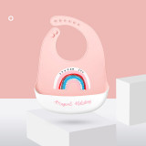 Waterproof Baby Silicone Bibs Infant Burp Cloths Toddler Kids Adjustable