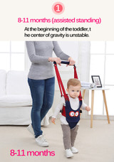 Baby Walker, Adjustable Safety Stand and Walk Learning Assistant for Baby, Multi-Function