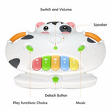 Tumama  Baby Piano Music Toy Cow Electronic Piano Blocks Sorting 2in1