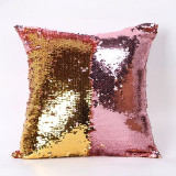 DIY Magic Letter Double Color Glitter Sequins Throw Pillow Case Cafe Home Square Cushion Covers