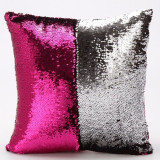 DIY Magic Letter Double Color Glitter Sequins Throw Pillow Case Cafe Home Square Cushion Covers