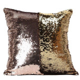 DIY Magic Letter Double Color Glitter Sequins Throw Pillow Case Cafe Home Square Cushion Covers