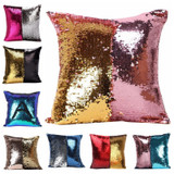 DIY Magic Letter Double Color Glitter Sequins Throw Pillow Case Cafe Home Square Cushion Covers