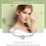 Love Forever Love Snake Chain Bracelets 925 Sterling Silver