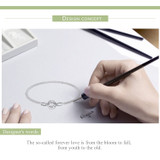 Love Forever Love Snake Chain Bracelets 925 Sterling Silver