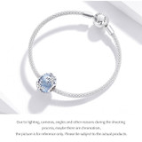 Sterling Silver 925 Crystal Snowflake Beads