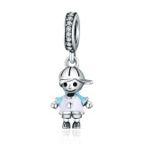 Cute Boy 925 Sterling Silver 925 Sterling Silver Charm