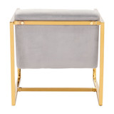 Zuo Alt Arm Chair Gray Velvet