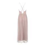 Deep V Neck Backless Summer Elegant Evening Womens Dress