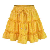 Womail Skirt Women Summer 2019 New Fashion Bohe High Waist Ruffled Floral Print Beach Short Skirt  NEW 2019 M27