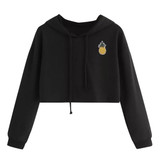 Women Hoodies Sweatshirts Long Sleeve Hooded Sweatshirt Appliques Pinapple Jumper Hooded Pullover Tops Blouse For Female  0912