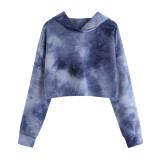 Pastel Tie Dye Cropped hoodie