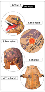 Inflatable t-rex costume