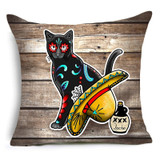 Sugar Skull Cartoon Art Square Pillow Cases