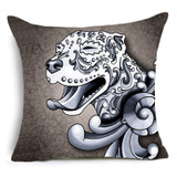 Sugar Skull Cartoon Art Square Pillow Cases