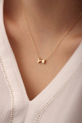 Personalized Dainty Heart Initial Neckalce