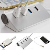 4 Port Aluminum USB Hub