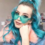 New Fashion cute sexy retro Love Heart  Rimless Sunglasses Women Luxury New Fashion cute sexy retro Love Heart  Rimless Sunglasses Women Luxury