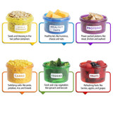 QuickDone 7Pcs/set Portion Control Food Box Prep Workout Meal Eating Plan Plastic Food Storage