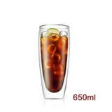 Heat resistant double wall glass custom transparent cup bubble cup insulation high boron glass coffee cup