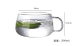 Glass Tea Cup Heat-resistant Lead-free Glass Coffee Cup Creative Transparent Water Cup