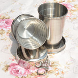 Foldable Collapsible Cup Mini Stainless Steel Cup Portable Travel Tumblers Telescopic Wine Drinkware Glasses Home Kitchen Bar